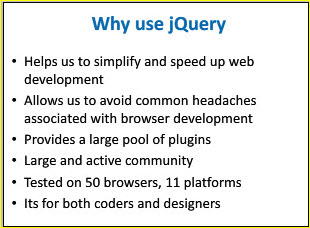 Why use jQuery 
